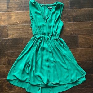 Express Green Open Back Dress